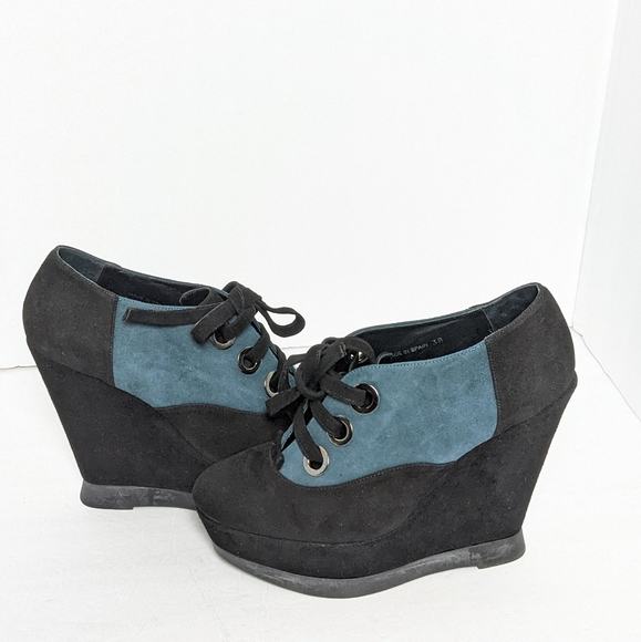 Edmundo Castillo two tone suede wedges - Picture 15 of 16